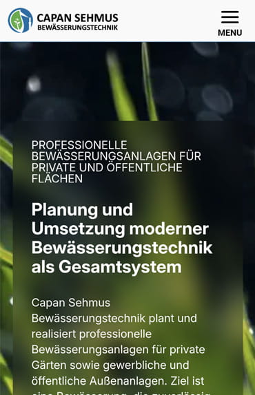 Homepage vom Webdesigner | Professionelle Unternehmenswebseite 6 Capan Sehmus