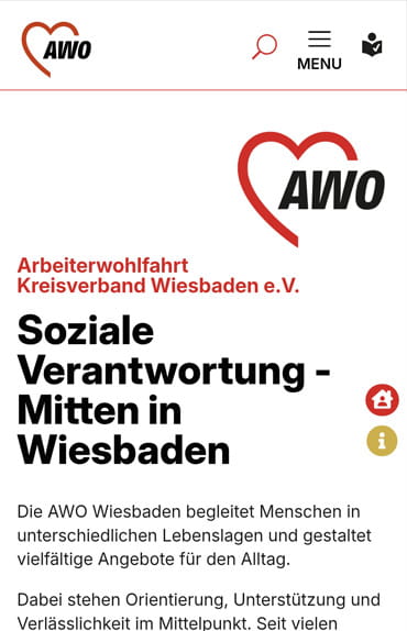 Homepage vom Webdesigner | Professionelle Unternehmenswebseite 2 AWO Wiesbaden