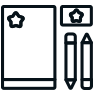 Icon für individuelles Webdesign von 4Bullmann aus Wiesbaden mit Fokus auf Gestaltung, Typografie und visuelle Klarheit