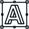 Icon für individuelles Webdesign von 4Bullmann aus Wiesbaden mit Fokus auf Gestaltung, Typografie und visuelle Klarheit