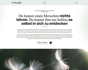 Startseite von Namylie Coaching mit einem Zitat über persönliche Entwicklung und Coaching für Kinder und Jugendliche