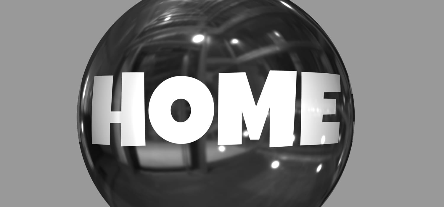 Glaskugel mit dem Wort Home als Symbol für Webdesign Projekte, Startseiten und Beispiele erneuerter Webseiten